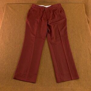Montique Mens 40 Red Flat Front Slash Pocket Straight Leg Formal Dress Pants NWT